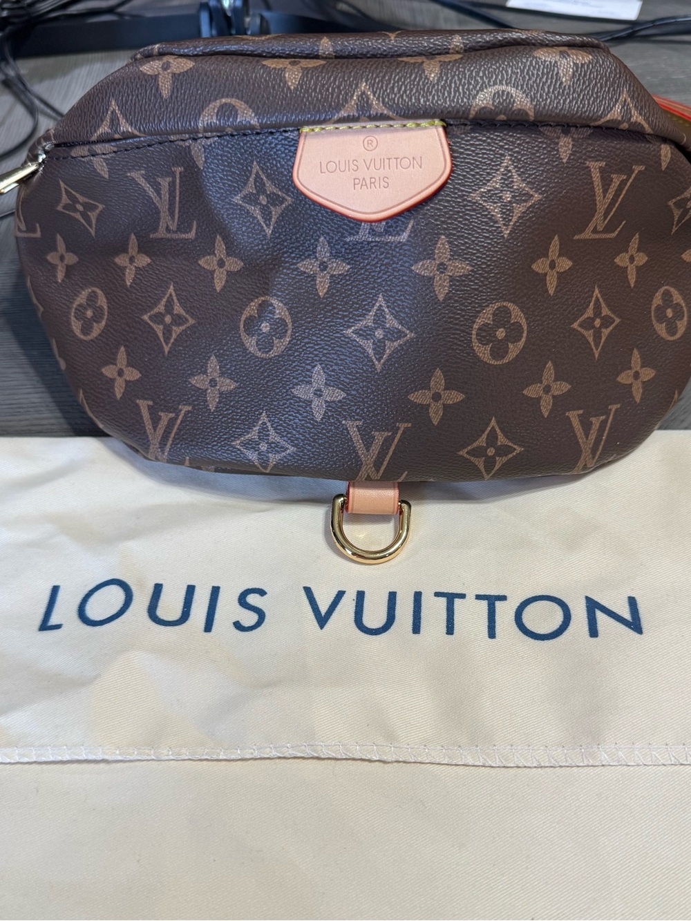 Louis Vuitton Monogram Mini Belt Bag in Brown with Tan Accent - Picture 1 of 9